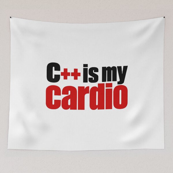 Item preview, C Is My Cardio Funny Programmer Typography Design designed and sold by ThreadQuirk.