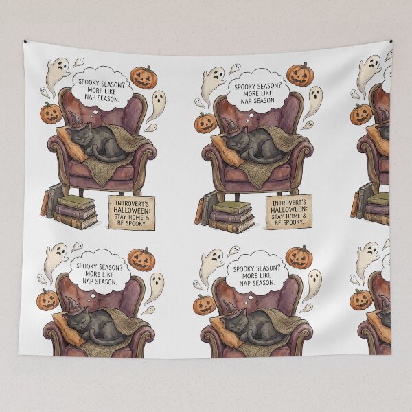 Item preview, Nap Season Introvert Cat designed and sold by Tiffany Roy.