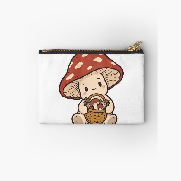 Item preview, Mushroom Sprite with Foraging Basket Goblincore designed and sold by OuqCreations.
