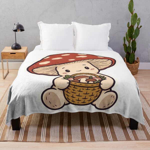 Item preview, Mushroom Sprite with Foraging Basket Goblincore designed and sold by OuqCreations.