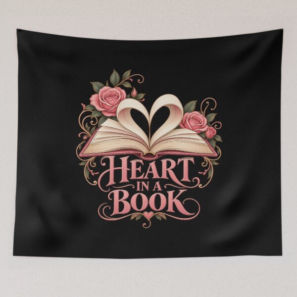 Item preview, Heart In A Book - Romance Reader designed and sold by Good Mood Foundry.