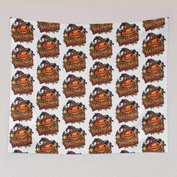 Item preview, Halloween Terrific Pumpkin Cute Spooky Sticker Design designed and sold by FuzionRaptor.