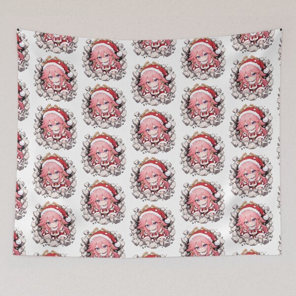 Item preview, Yae Miko Genshin Impact Christmas Wall Breakthrough designed and sold by mildaclairmo.