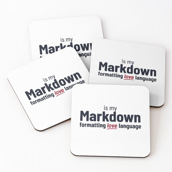 Item preview, Markdown Is My Formatting Love Language Funny Writer Typography designed and sold by ThreadQuirk.