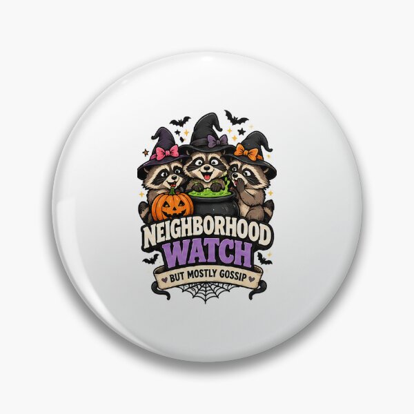 Item preview, Neighborhood Watch But Mostly Gossip – Funny Raccoons designed and sold by InspireHerTribe.