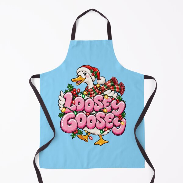 Item preview, Loosey Goosey Christmas Goose with Santa Hat and Pink Lettering designed and sold by AmiGraph.