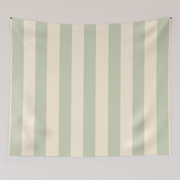 Item preview, Pastel green and ivory cabana stripes designed and sold by RishabhArts1.