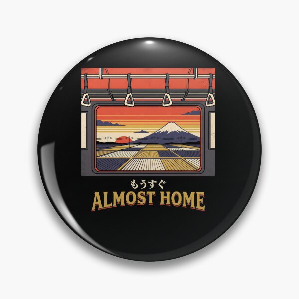 Item preview, Mount Fuji Train Window - Almost Home Japanese Sunset Commute designed and sold by Gentle Glitch.