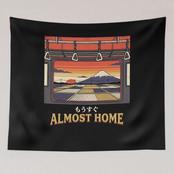 Item preview, Mount Fuji Train Window - Almost Home Japanese Sunset Commute designed and sold by Gentle Glitch.