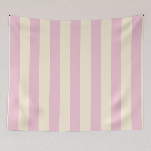 Item preview, cabana stripes in pastel pink and ivory designed and sold by RishabhArts1.