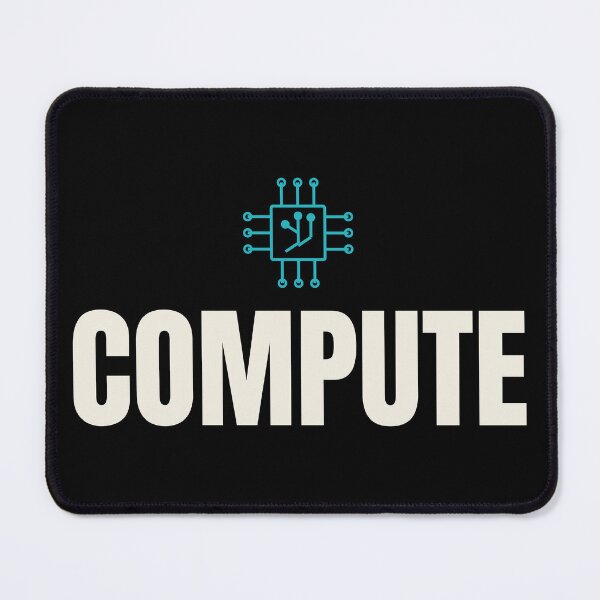 Item preview, COMPUTE - Bold One-Word AI Datacenter Tee with Chip Icon designed and sold by Acta Diurna Supply.