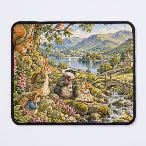 Item preview, Lake District England Beatrix Potter Adventure Print designed and sold by Blue Robin.