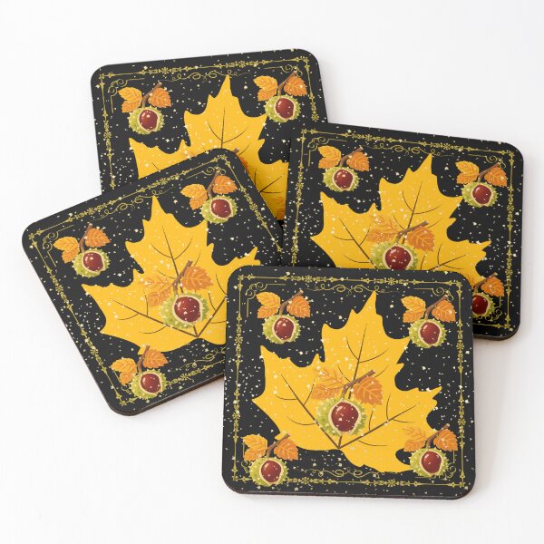 Item preview, Autumn Chestnuts & Maple Leaf designed and sold by Extremeallie.