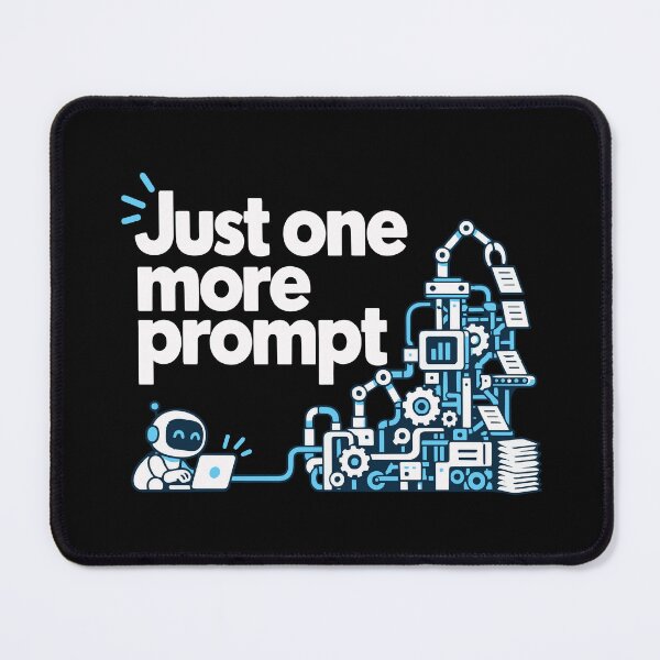 Item preview, Just One More Prompt Automation T-Shirt Design designed and sold by ThreadQuirk.