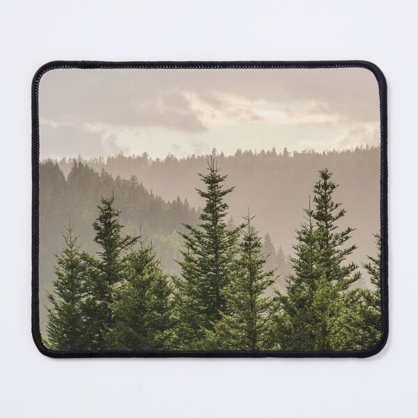 Item preview, Bosque de Niebla Suave: Atardecer en la Montaña designed and sold by obalartsMerch.
