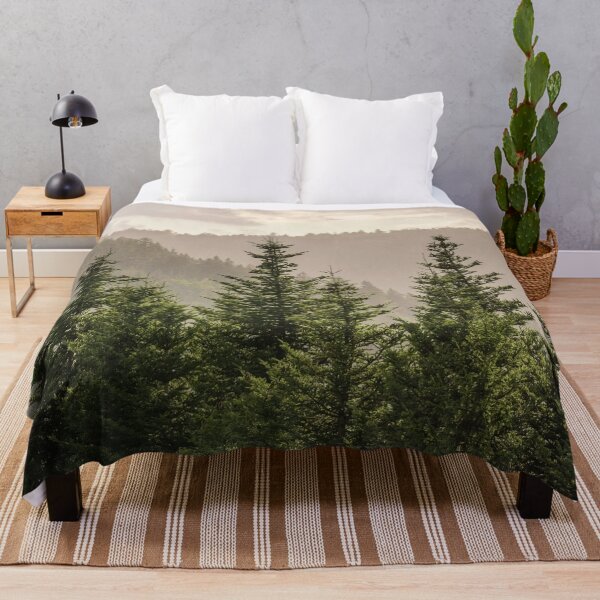 Item preview, Bosque de Niebla Suave: Atardecer en la Montaña designed and sold by obalartsMerch.