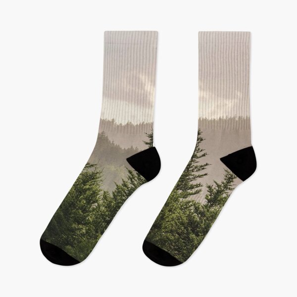 Item preview, Bosque de Niebla Suave: Atardecer en la Montaña designed and sold by obalartsMerch.
