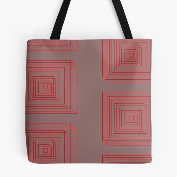 Item preview, Hypnotic Red Squares Tunnel - Minimalist Optical Illusion Geometric Art designed and sold by Sketch drawing life .