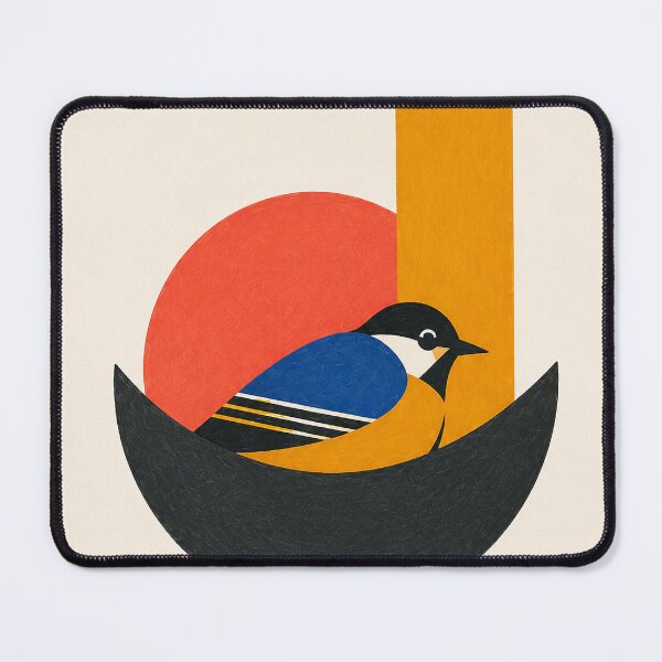 Item preview, "The Roost" | Mid Century Modern Bird Art Print | Bauhaus Geometric Wall Art designed and sold by Filora Atelier | Bird Art.