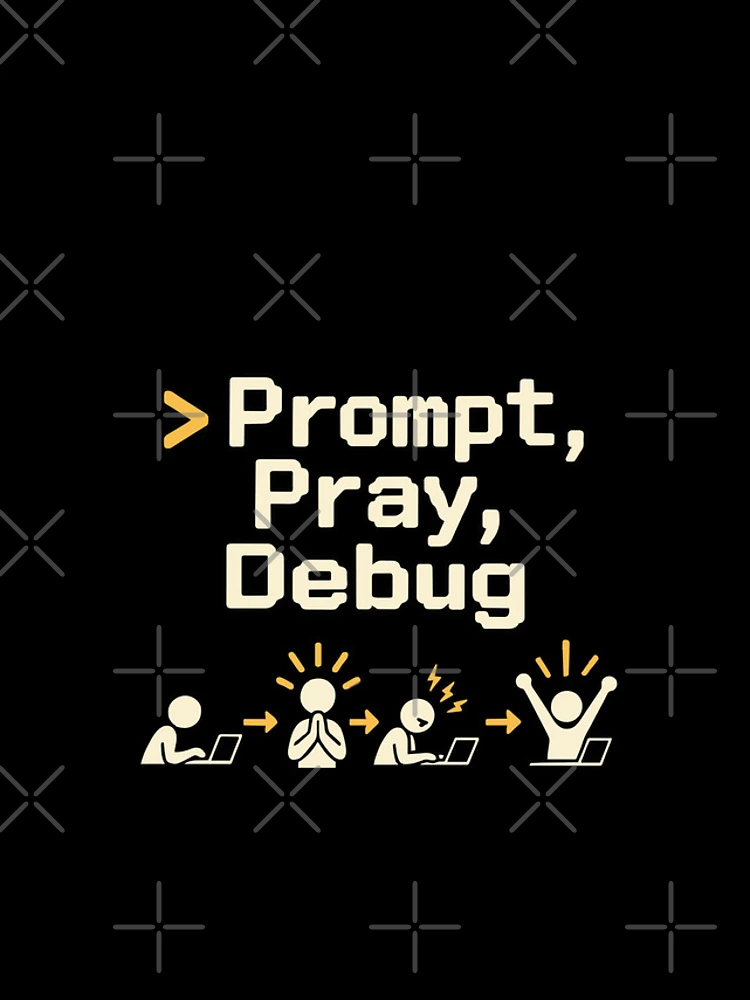 Thumbnail 5 of 5, iPhone Case, Prompt, Pray, Debug Terminal Humor designed and sold by ThreadQuirk.
