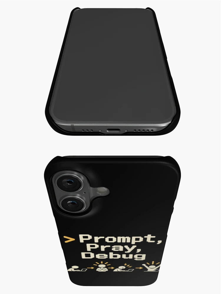 Thumbnail 3 of 4, iPhone Case, Prompt, Pray, Debug Terminal Humor designed and sold by ThreadQuirk.