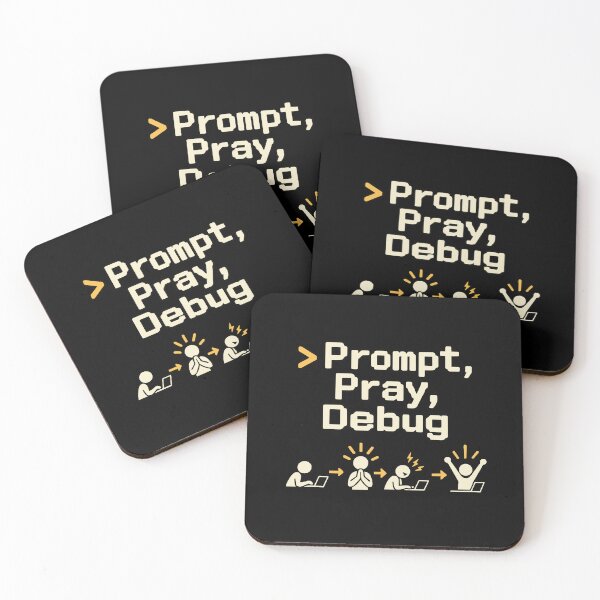 Item preview, Prompt, Pray, Debug Terminal Humor designed and sold by ThreadQuirk.