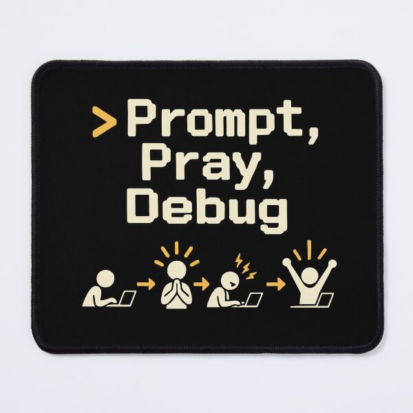 Item preview, Prompt, Pray, Debug Terminal Humor designed and sold by ThreadQuirk.