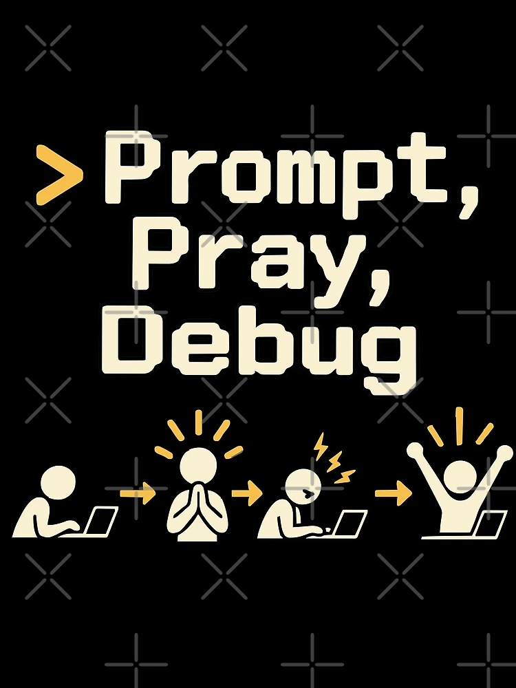 Thumbnail 3 of 3, Scarf, Prompt, Pray, Debug Terminal Humor designed and sold by ThreadQuirk.