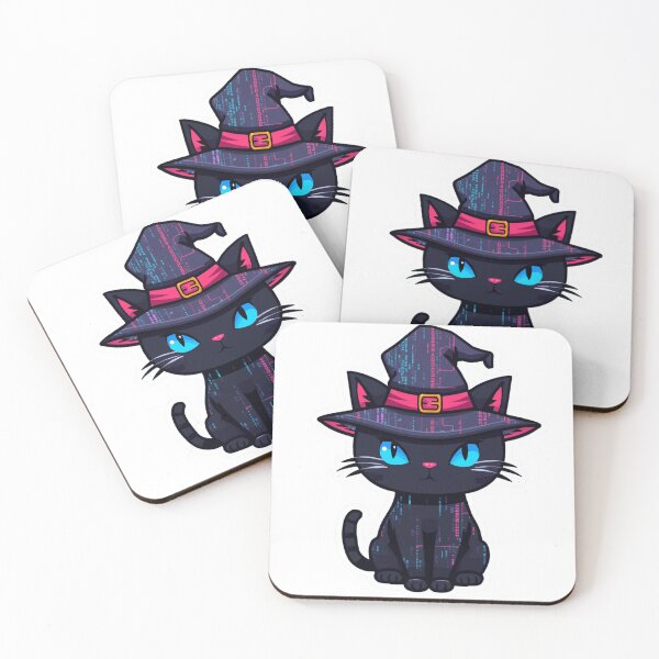 Item preview, SPOOKY CODE GLITCH CAT PROGRAMMER HALLOWEEN IT STICKER designed and sold by The Silly Grumpy Society.