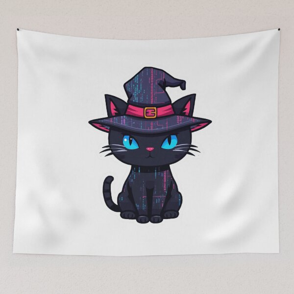Item preview, SPOOKY CODE GLITCH CAT PROGRAMMER HALLOWEEN IT STICKER designed and sold by The Silly Grumpy Society.