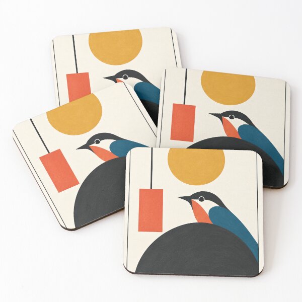 Item preview, Geometric Bird Wall Art | The Curious Bauhaus Print designed and sold by Filora Atelier | Bird Art.