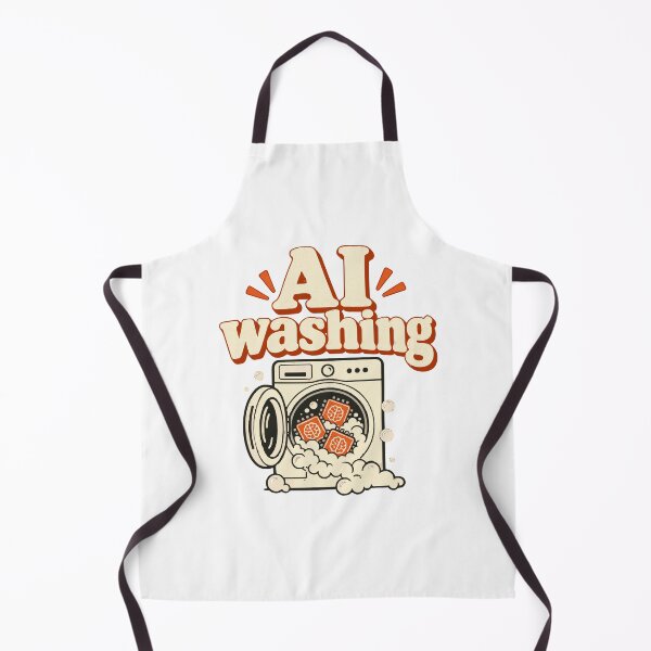 Item preview, AI Washing Machine Tech Satire Graphic designed and sold by ThreadQuirk.