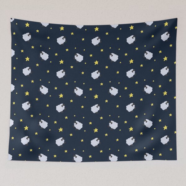 Item preview, Sleeping sheep and stars designed and sold by GraceKimPainter.