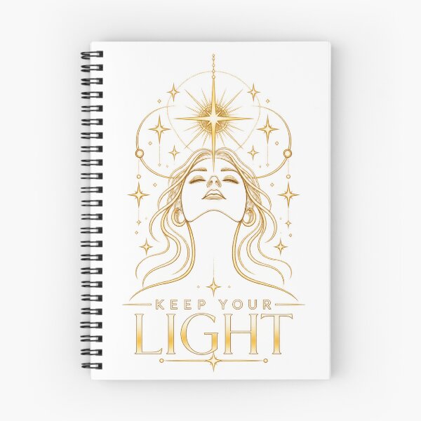 Item preview, Keep Your Light – Celestial Inner Strength Gold Line Art designed and sold by zinchik.