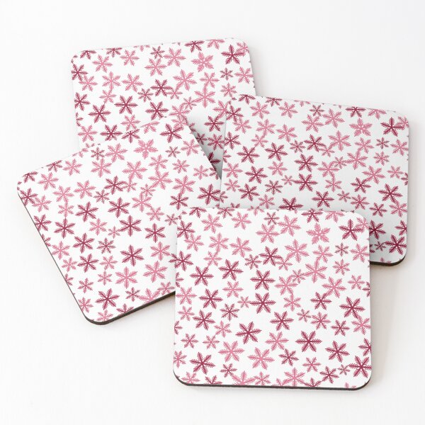 Item preview, Pink and Ruby Red Snowflakes designed and sold by Mia's Menagerie.