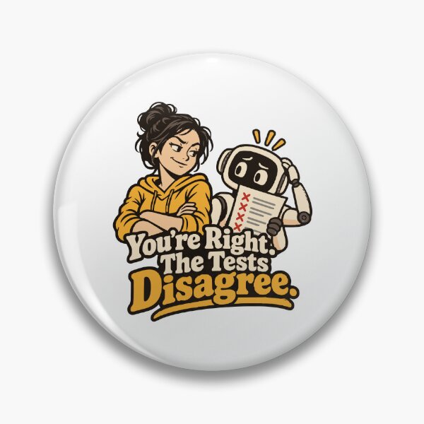 Item preview, You're Right. The Tests Disagree. AI Testing Comic designed and sold by ThreadQuirk.