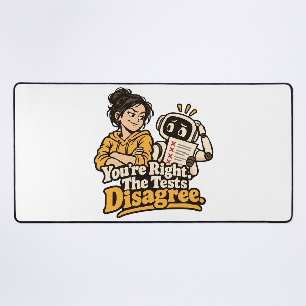 Item preview, You're Right. The Tests Disagree. AI Testing Comic designed and sold by ThreadQuirk.