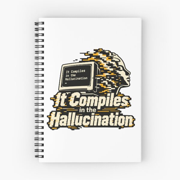 Item preview, It Compiles in the Hallucination Glitch Graphic designed and sold by ThreadQuirk.