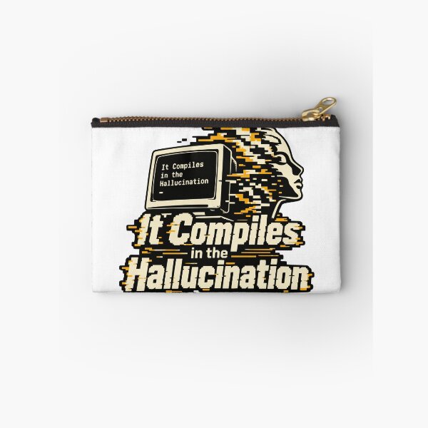 Item preview, It Compiles in the Hallucination Glitch Graphic designed and sold by ThreadQuirk.