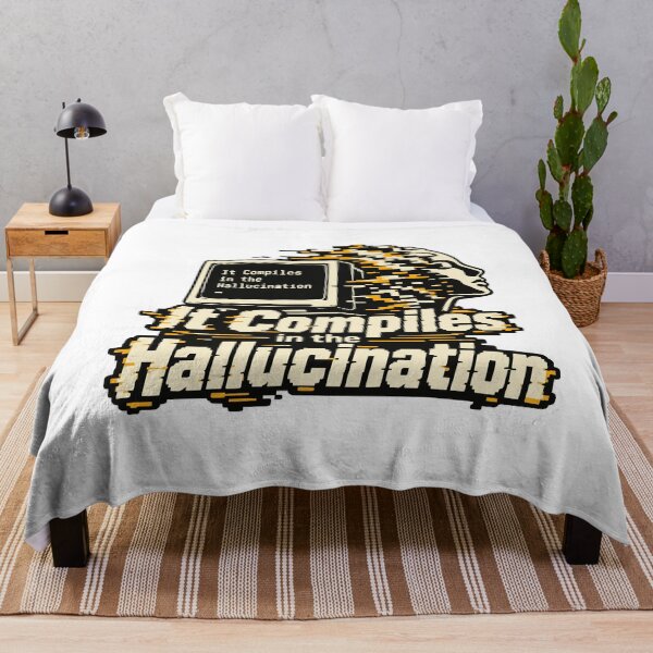 Item preview, It Compiles in the Hallucination Glitch Graphic designed and sold by ThreadQuirk.
