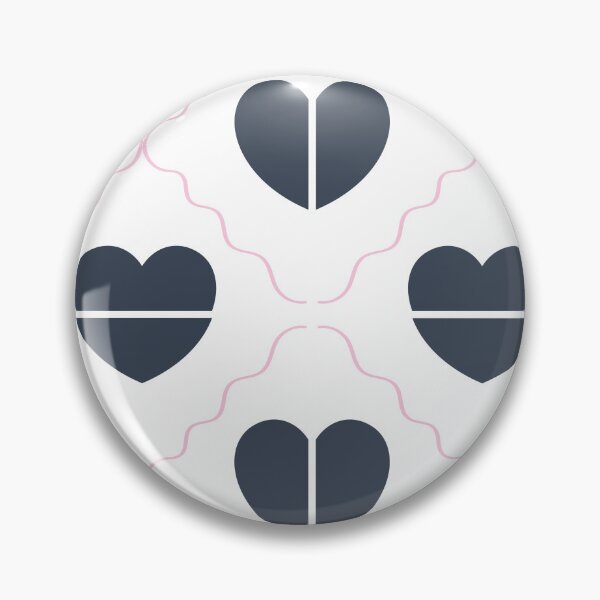 Item preview, Geometric Slate Blue Heart & Wavy Pink Grid Pattern designed and sold by rspsp.