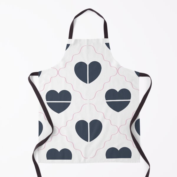 Item preview, Geometric Slate Blue Heart & Wavy Pink Grid Pattern designed and sold by rspsp.