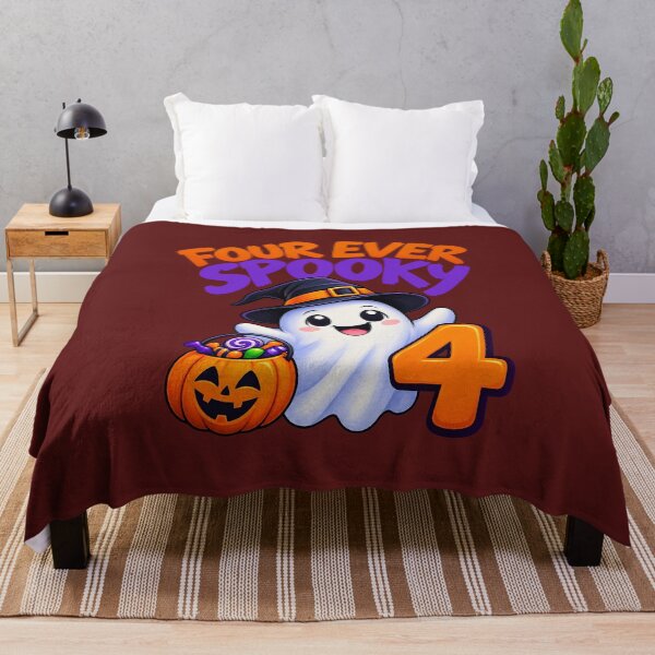 Item preview, Four Ever Spooky – Cute Halloween Ghost 4th Birthday designed and sold by Endless7Art.
