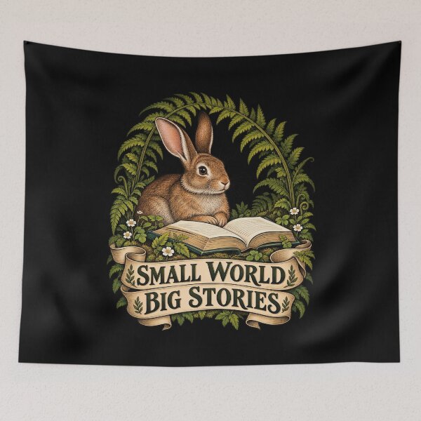 Item preview, Small World Big Stories - Rabbit Reader designed and sold by Good Mood Foundry.