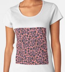 leopard pattern with neon glitch colors Women's Premium T-Shirt