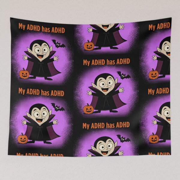 Item preview, My ADHD Has ADHD Funny ADHD Halloween Vampire designed and sold by T-version.