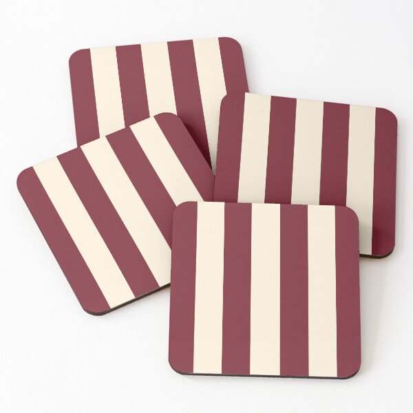 Item preview, cabana stripes in dark maroon and ivory designed and sold by RishabhArts1.