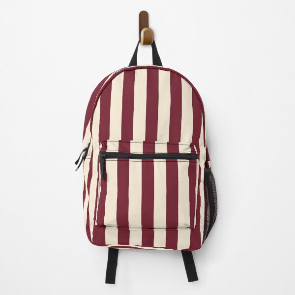 Item preview, cabana stripes in dark maroon and ivory designed and sold by RishabhArts1.