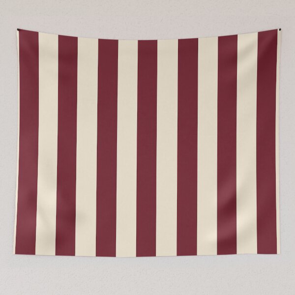 Item preview, cabana stripes in dark maroon and ivory designed and sold by RishabhArts1.