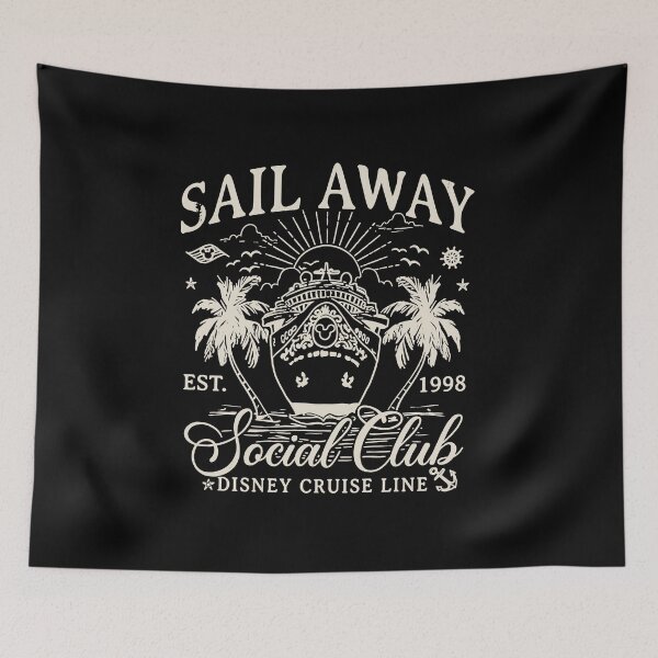 Item preview, Sail Away Vintage Cruise Club Emblem designed and sold by NoirLuxeStudio.